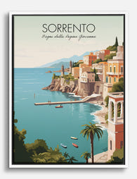 Sorrento Coastal Charm Canvas Print White