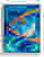 Vivid Blue Fish Study Canvas Print White
