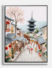 Lienzos de cerezos en flor