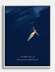 Ocean Escape Canvas Print White