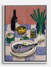 Lienzos de utensilios de cocina