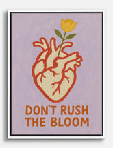 Heartful Bloom Canvas Print White