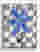 Blue Blossom on Checkered Canvas Print - White