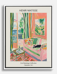 Matisse Tropical Cat Room Canvas Print White