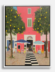 Lemon Grove Escape Canvas Print White