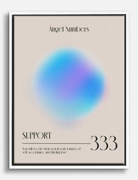 Angelic 333 Glow Canvas Print White