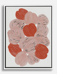 Blush Coral Harmony Canvas Print White