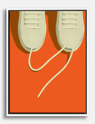 Playful Sneakers Pop Canvas Print White