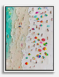 Beach Bliss Canvas Print White