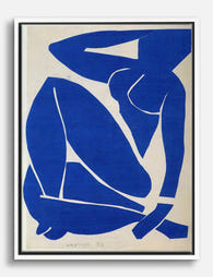 Matisse Blue Nude I Canvas Print - White