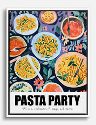 Matisse Inspired Pasta Party Canvas Print White