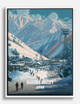 Canvastavlor Hakuba Valley vinterlandskap i Japan