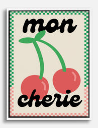 Playful Cherry Pop Canvas Print White