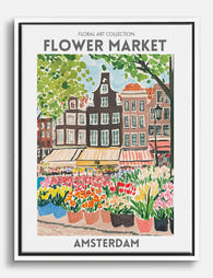 Amsterdams Blooming Charm Canvas Print White