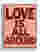 All Around Love Statement Canvas Print White