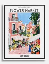 Lisbons Floral Charm Canvas Print White