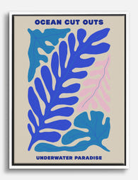 Ocean Botanical Bliss Canvas Print - White