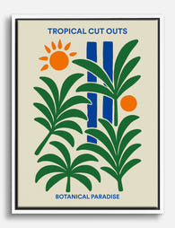 Botanical Tropical Vibes Canvas Print - White